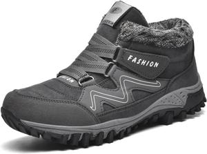 Ботинки, теплые, противоскользящие, водонепроницаемые, для прогулок на улице, зимние, удобные, ортопедические Generic, Dark Gray