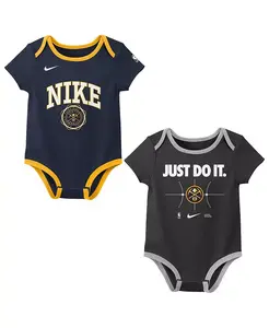 Новорожденный комплект из 2 боди Denver Nuggets Just Do It в цвете Navy/Black Nike
