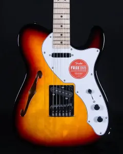 Squier Affinity Telecaster Thinline, гриф из клена, 3-цветной солнечный распыл