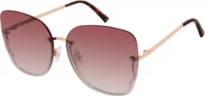 Женские солнцезащитные очки Vince Camuto Glamorous с квадратной формой и 100% защитой от УФ-излучения, Rose Gold