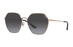 COACH Женские солнцезащитные очки асимметричной формы золотистого цвета, Gold