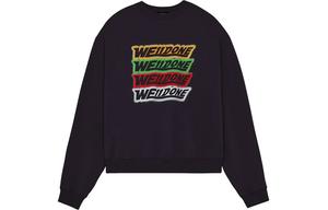 Свитшот WE11DONE с радужным логотипом спереди, черный