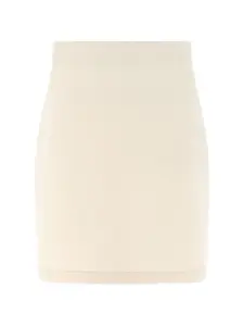 Расклешенная юбка из кашемира в стиле "скуба" Fabiana Filippi, бежевый