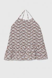 Детское хлопковое платье United Colors of Benetton, белый