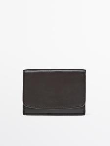 Кошелек из кожи наппа Massimo Dutti, brown