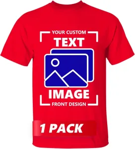 Футболка Gildan Custom с индивидуальным дизайном спереди и сзади, US-Cotton, унисекс, 1-24 шт