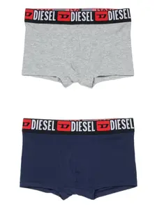 Комплект из трех боксеров с логотипом Diesel Kids, серый
