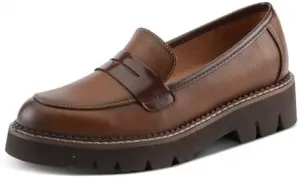 Женские лоферы PATRIZIA Neve с потертой отделкой, тоном тви-петли для монеты и удобной посадкой, коричневый