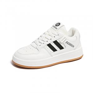 BINGO DUCK Женские противоскользящие скейтерские кеды низкие белые, цвет White