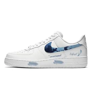 Nike Кроссовки Air Force 1 для скейтбординга, износостойкие, белые, унисекс