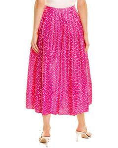 Белоснежные брюки оверсайз со складками Off-White, розовый