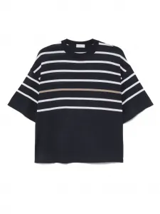 Футболка в полоску Brunello Cucinelli, синий