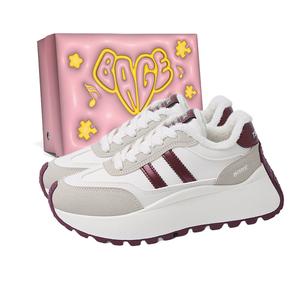 Ботинки Abrasion Resistant Slip Resistant Ankle Length Snow Boots Women's BAGE, Beige Red