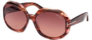 Солнцезащитные очки Tom Ford GEORGIA-02 W FT1011 55F овальной формы, цвет multi