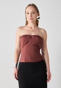 Топ Anna Field Top, Port/Brown