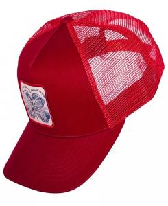 Кепка дальнобойщика с нашивкой клевера Lucky Brand, красный