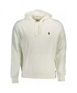 Белая хлопковая толстовка с капюшоном для мужчин U.S. Polo Assn., белый