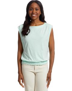 Топ Lilla P Elastic Hem Boatneck Top, цвет Aquamarine
