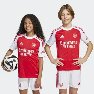 Детская футболка домашняя форма Arsenal FC 2025-2026 adidas, красный