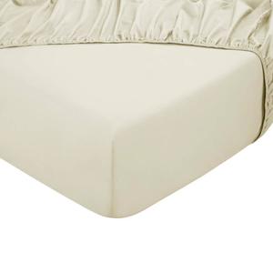 Простыня на резинке DoubleDry Home Uni, кремовый - ширина: 140 см