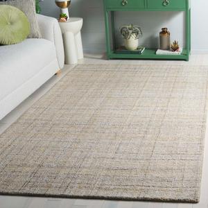 Ковер SAFAVIEH, 122 x 183 см,  Abstract Collection, Light Green & Beige, Handmade, идеален для гостиной, спальни, столовой (ABT151X-4)