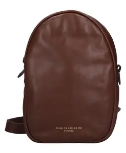 Миниатюрный кожаный рюкзак Gianni Chiarini, коричневый