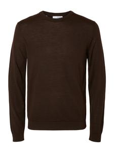 Свитер SELECTED, темно-коричневый