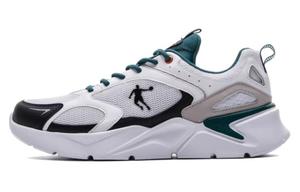 Износостойкие низкие кроссовки для бега мужские белый черный зеленый QIAODAN