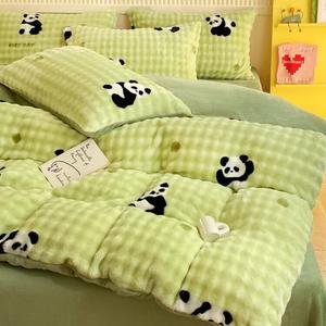 Fuanna Пододеяльник 220х240 см из молочного велюра Bubble Rabbit, цвет Da Pao Pao - Aixin Coffee