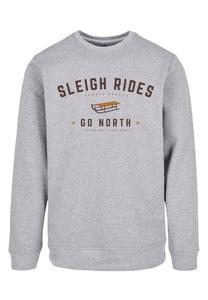 Толстовка F4NT4STIC Schlittenfahren Weihnachten Christmas, цвет grau meliert