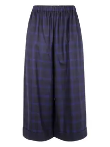 Укороченные брюки в клетку тартан Daniela Gregis, синий