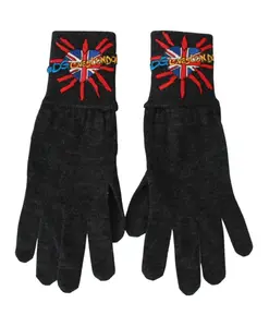 Шерстяные перчатки длиной до запястья Dolce & Gabbana, серый