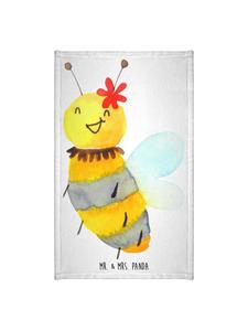 Mr. & Mrs. Panda Полотенце с рисунком пчел и цветов, однотонное белое