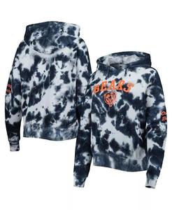 Женская флисовая толстовка с капюшоном Navy Chicago Bears Cloud Dye New Era