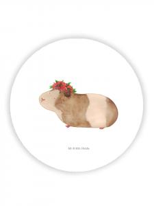 Mr. & Mrs. Panda Магнит на холодильник с изображением морской свинки и ее мудрости    белого цвета