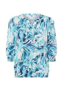 Рубашка с рукавами 3/4 и разрезом на шее Olsen, синий