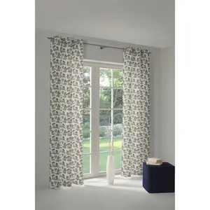 Занавес Good Old Days с люверсами, 1 шт., из 100% органического хлопка Adam, темно-синий