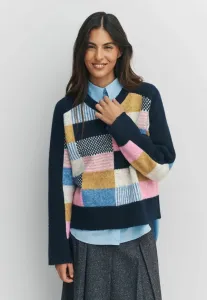 Джемпер с круглым вырезом Next, Navy Blue Multi Patched