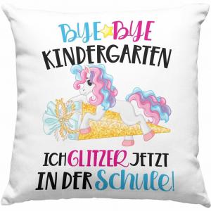 Тенденция - Пока, пока, зачисление в детский сад, подарок для девочек, декоративная подушка с наполнителем, 40х40, начало школы, первый день в школе, начало школы, идея подарка для школьника на 2022 год (розовый) Trendation