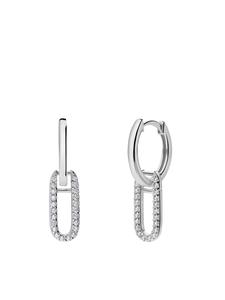 Lucardi Овальные серьги из стерлингового серебра 925 пробы