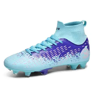Футбольные бутсы для детей и подростков с высокой амортизацией и износостойкостью D&W, фиолетовый