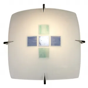 Потолочный светильник näve Vora E27 Näve, Chromfarben/weiß/blau/transparent