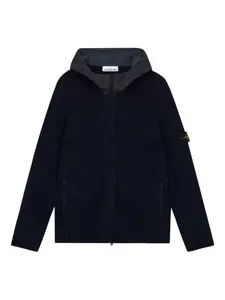 Толстовка на молнии Stone Island, синий