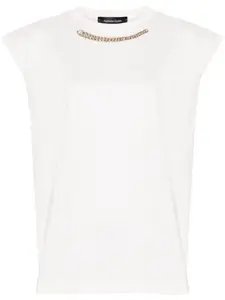 Футболка с бисером Fabiana Filippi, белый