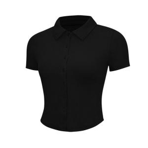 SS25 Блузка на пуговицах женская Lululemon, черный