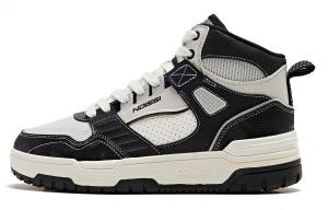 Кроссовки QIAODAN Enlightenment 3.0 Skateboarding Shoes Men High-top Dark Gray, черный