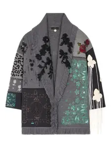 Кардиган Midnight In Manhattan в технике пэчворк Alanui, серый