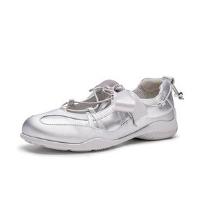 HR Туфли Мэри Джейн серебристого цвета