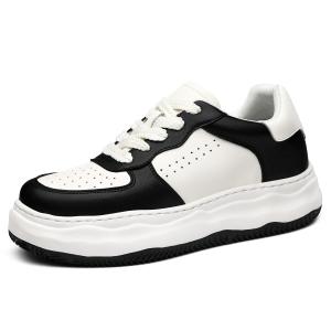 CHINT Мужские низкие скейтбордные кроссовки с высотой подошвы 7 см черно-белые 02, цвет {Height Increasing 7CM} Black & White 02