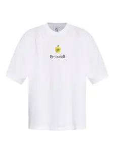 Футболка с принтом яблока VETEMENTS, белый